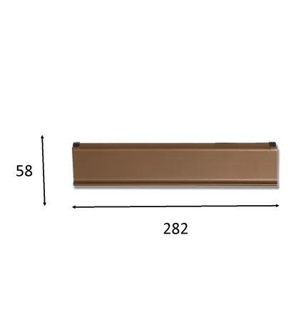 BOCACARTAS DE ALUMINIO BRONCE 58 x 282 x 10